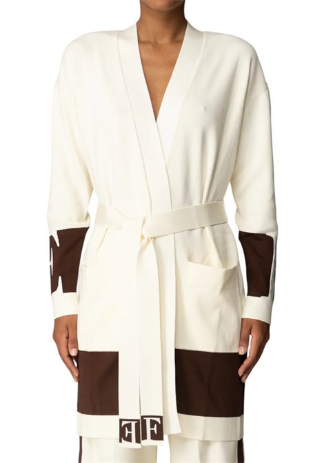 Viscose cardigan with shiny bands ELISABETTA FRANCHI | sweaters | MK02S56E2EG2